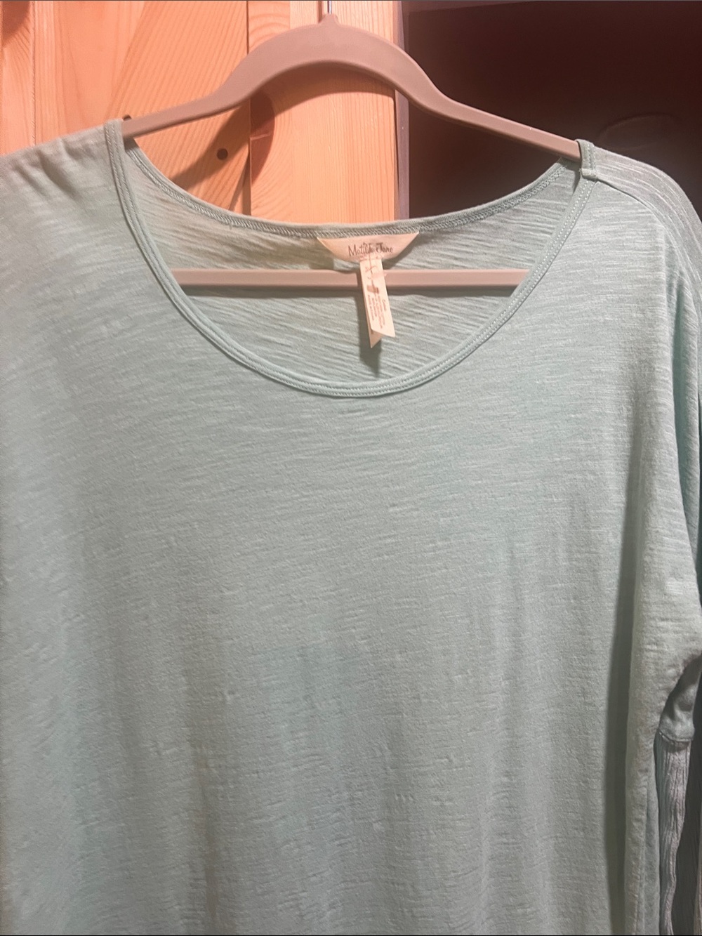 Matilda Jane Seafoam Scoop-Neck Long Sleeve top size large